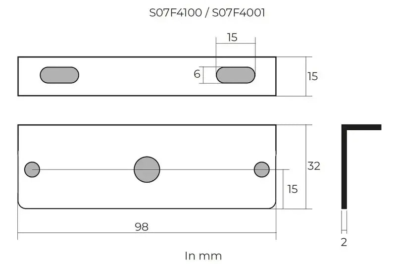 Staffa di montaggio per lampeggianti LED S07F4001 e S07F4100 – Tralert – immagine 3