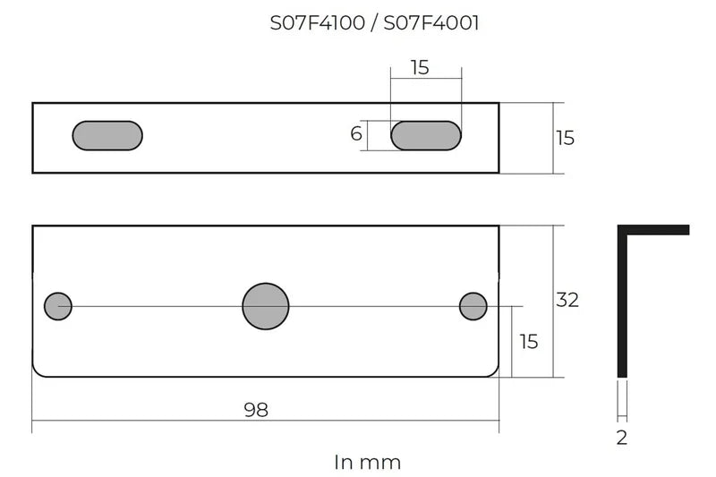 Staffa di montaggio per S07F4001 / S07F4100