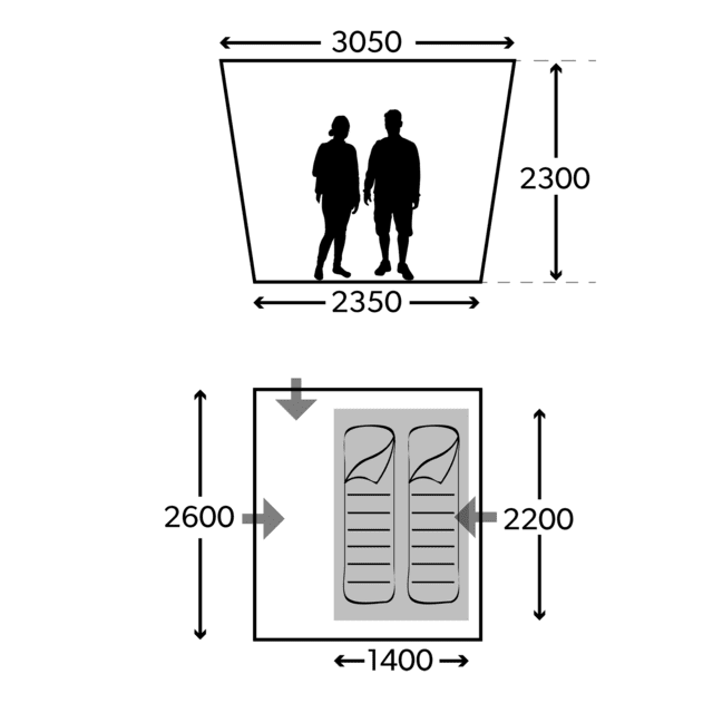 Dometic  - Veranda gonfiabile indipendente per parte posteriore