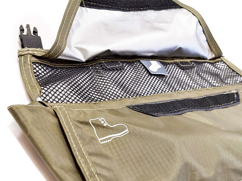 Wild Land Borsa per scarpe in tessuto verde con tasca extra