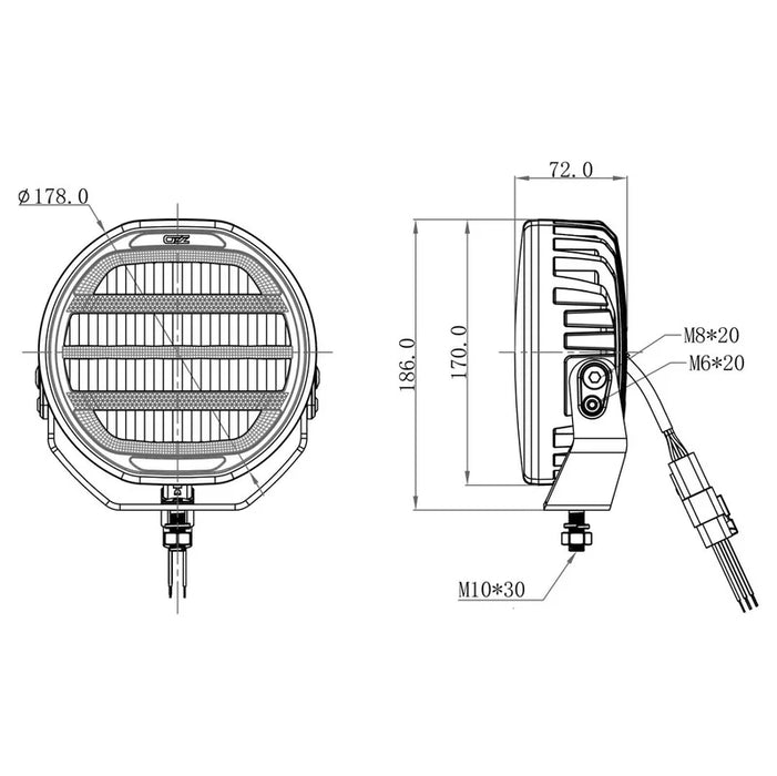 OZZ - OZZ XR2 Faretto LED 7"