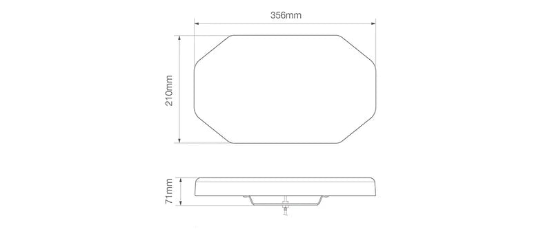 ElectraQuip - Fascio luminoso a LED | R65 | 356mm | 12-24v