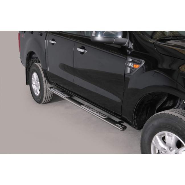Pedane laterali Ford Ranger Double Cab 2012–2015 DSP/295/IX inox lucido