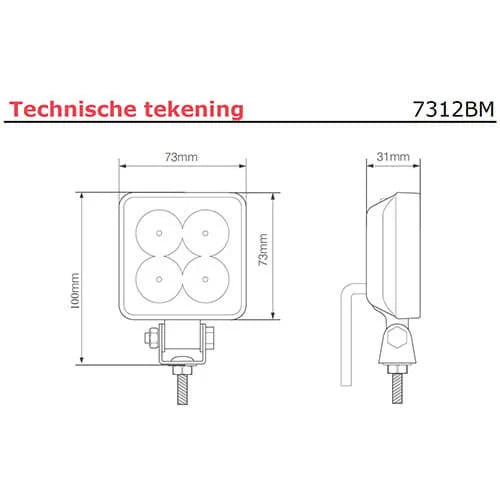 LED Autolamps - LED-Rückfahrscheinwerfer | 12-24v | 12watt | 660 Lumen