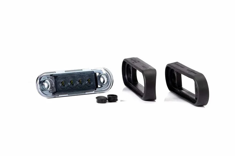 Fristom - Indicatore luminoso scuro ambra | 12-24v | 0,15 m di cavo