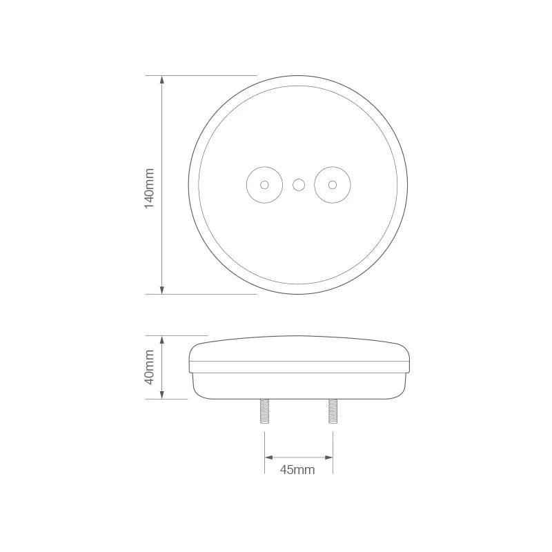 Tralert LED Autolamps - fanale posteriore a LED hamburger slimline | 12-24v | 30 cm. di cavo