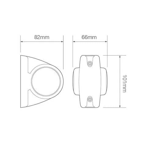 LED Autolamps - Lampada a LED con stelo corto | 12-24v | 20 cm. di cavo.