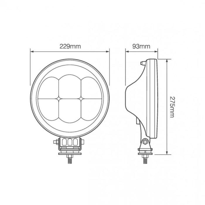 LED Autolamps - Faretto LED 5400 lumen | con luci diurne | 12-24v | ECE-R112 ECE-R7