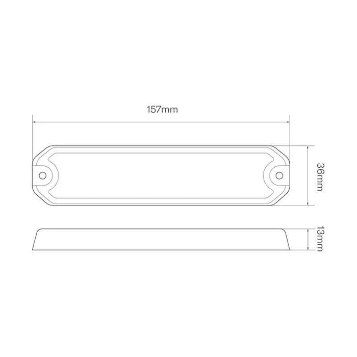 ElectraQuip - LED R65 strobo per impieghi gravosi a 6 LED ambra | 12-24v