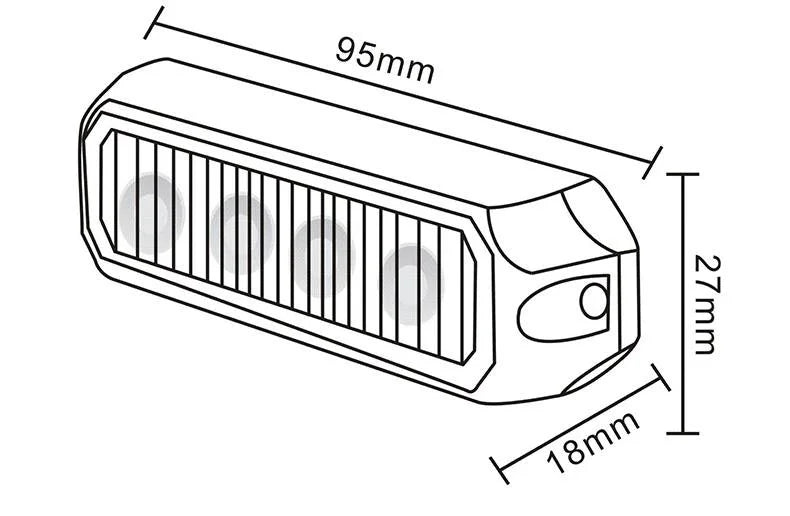 TRALERT - Torcia LED 4 LED | ambra | 12-24v