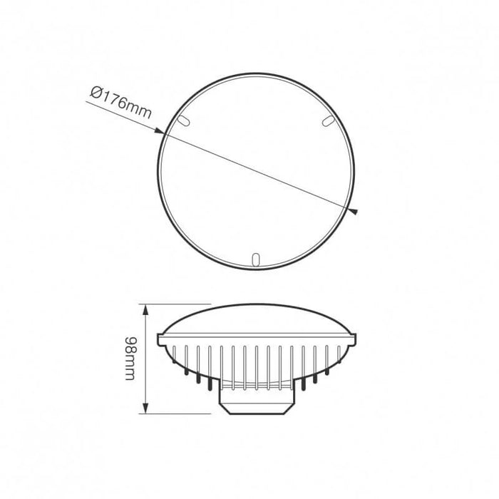 LED Autolamps - Faretto LED con luci diurne | 1422 lumen | 12-24v | 50 cm. di cavo