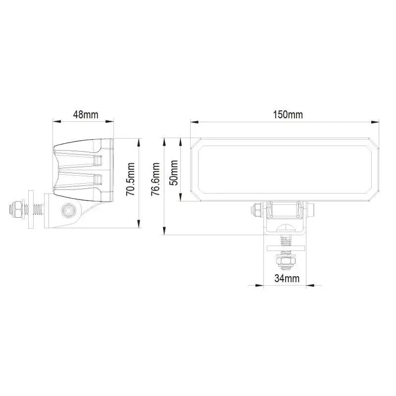 Faro di retromarcia LED R23, 2600 lumen, 24 W, IP69K, Deutsch – Tralert – immagine 6