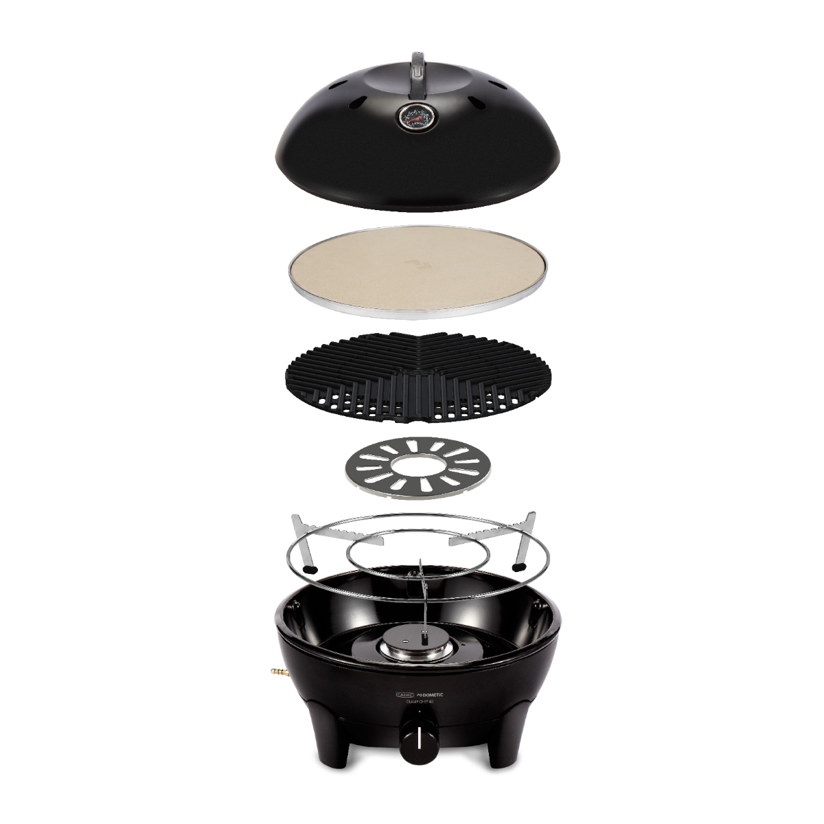 Cadac Glamp Chef 40, barbecue a gas portatile con pietra per pizza