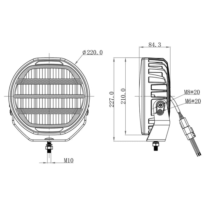 OZZ XR2 Faretto LED 9" | 88102