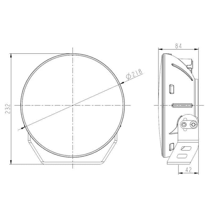 TRALERT - Faretto LED cromato con luci diurne | 12.000 lumen | 9-36v