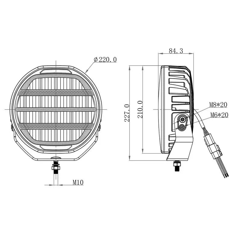 Faro di profondità LED XR2 9" – OZZ – immagine 5