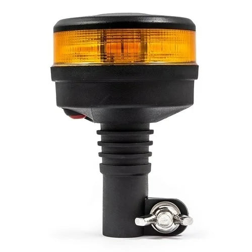 TRALERT - Faro rotante a LED | ambra con lente ambra | R65 | 12-24v | base DIN