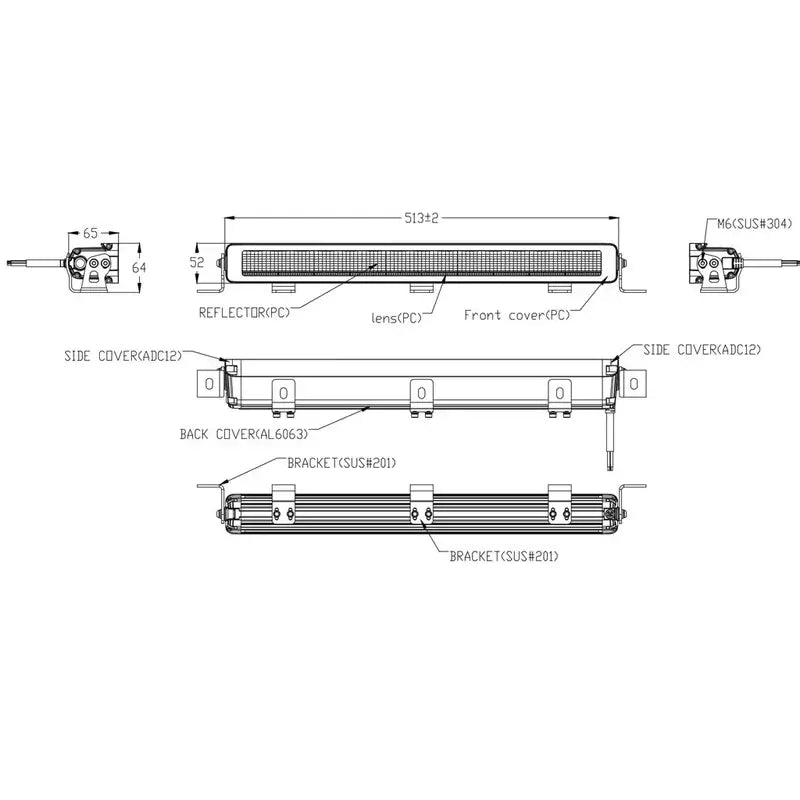 Barra LED Skybar 510 con luci diurne ambra/bianche e funzione lampeggio, 9000 lumen – Tralert – immagine 5