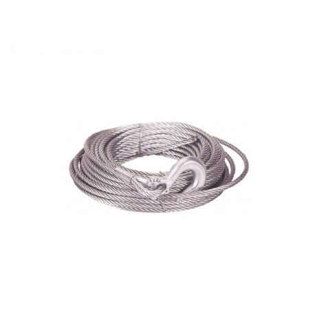 Runva cavo in acciaio 6,4 mm x 14,5 m con gancio (EW4500)