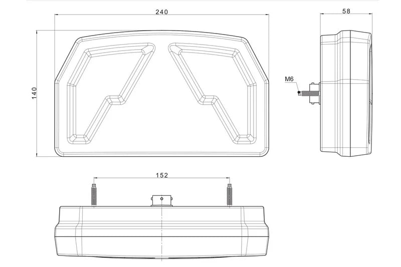 Tralert  Fristom - fanale posteriore a LED Canbusproof 12v / 1m di cavo