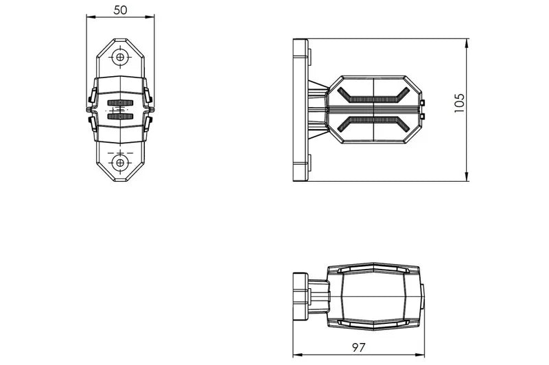 Horpol -  Lampada LED a banda larga compatta 12-24v