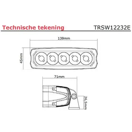 Fanale da lavoro a LED, 1500 lumen, 9-36 V – Tralert – immagine 6