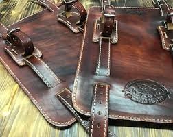 PORTA COPERTA IN PELLE Marrone anticato PER MOTOCICLISTI CUSTOM