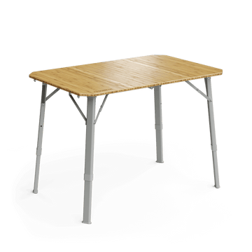 Tavolo da campeggio Dometic GO Compact Camp Table in bambù, 3 altezze e 4 posti