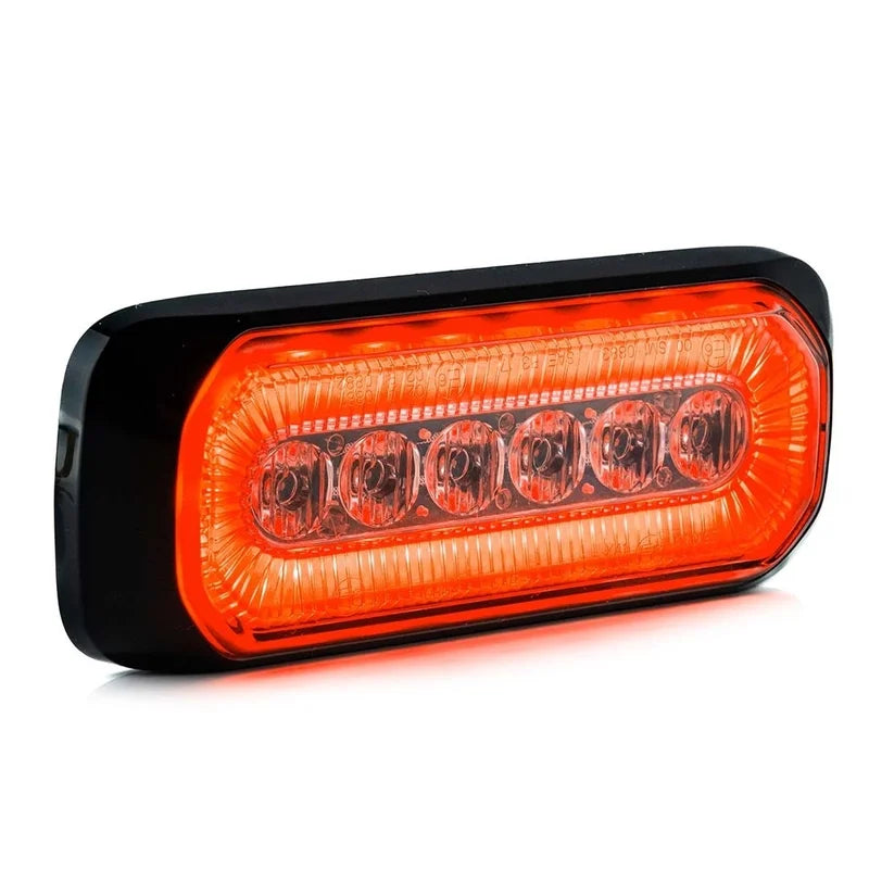 R65 -TRALERT - LED R65 flash + anello Halo, ambra/rosso 12-24v