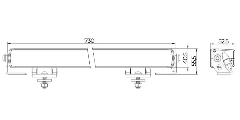 Barra LED Spartan, luci diurne ambra o bianche, 144 W, 9-36 V – Tralert – immagine 8