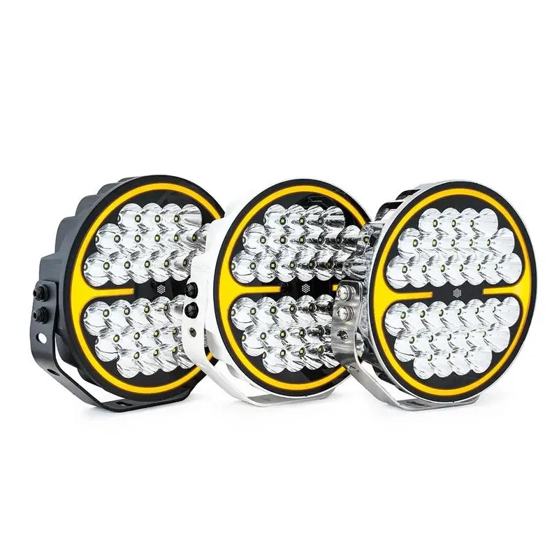 Faro di profondità LED rotondo Nova, corpo bianco, 150 W, 13600 lumen, luci diurne bicolore e flash, 9-36 V – immagine 8