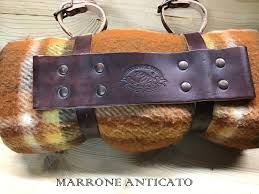 Porta coperta Pach in cuoio anticato 4 mm per moto custom
