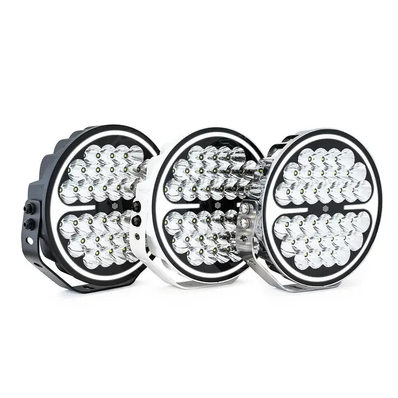 Faro di profondità LED rotondo Nova, corpo bianco, 150 W, 13600 lumen, luci diurne bicolore e flash, 9-36 V – immagine 9