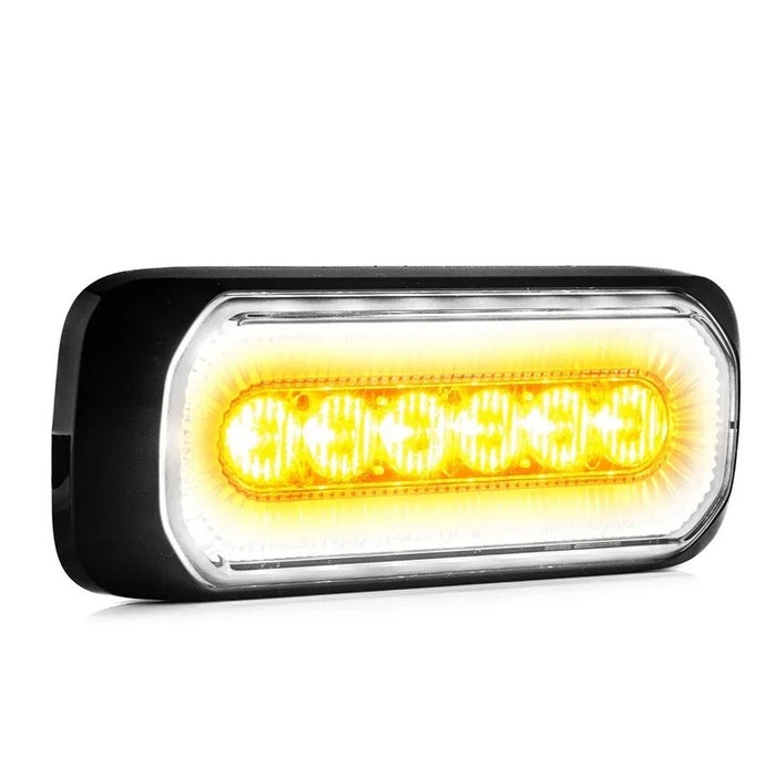 TRALERT - Flash LED R65 + anello Halo, ambra/bianco 12-24v