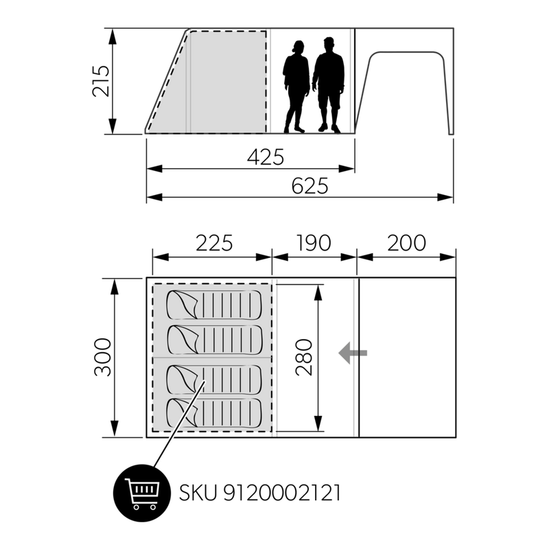 Dometic Santorini FTK 4X8 TC - Tenda gonfiabile