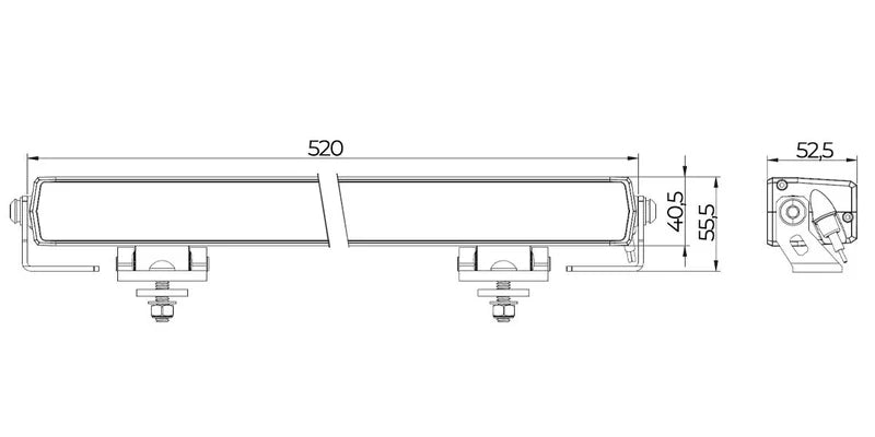 TRALERT - Lightbar Spartan a LED con luci diurne gialle o bianche da 9600 lumen