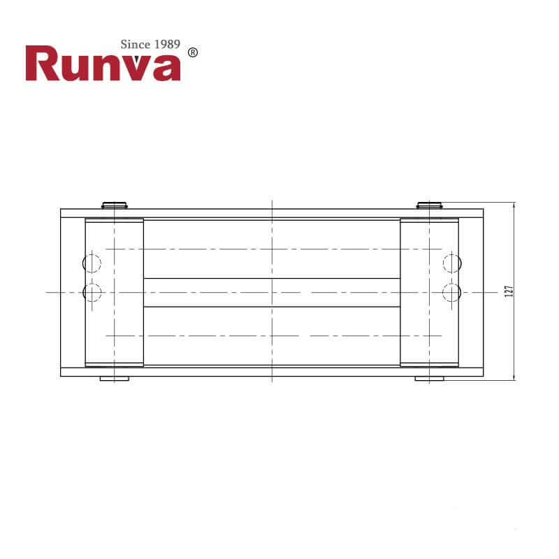 Guida a rulli in acciaio inossidabile Runva per verricelli da 15000-17500 lbs – immagine 3