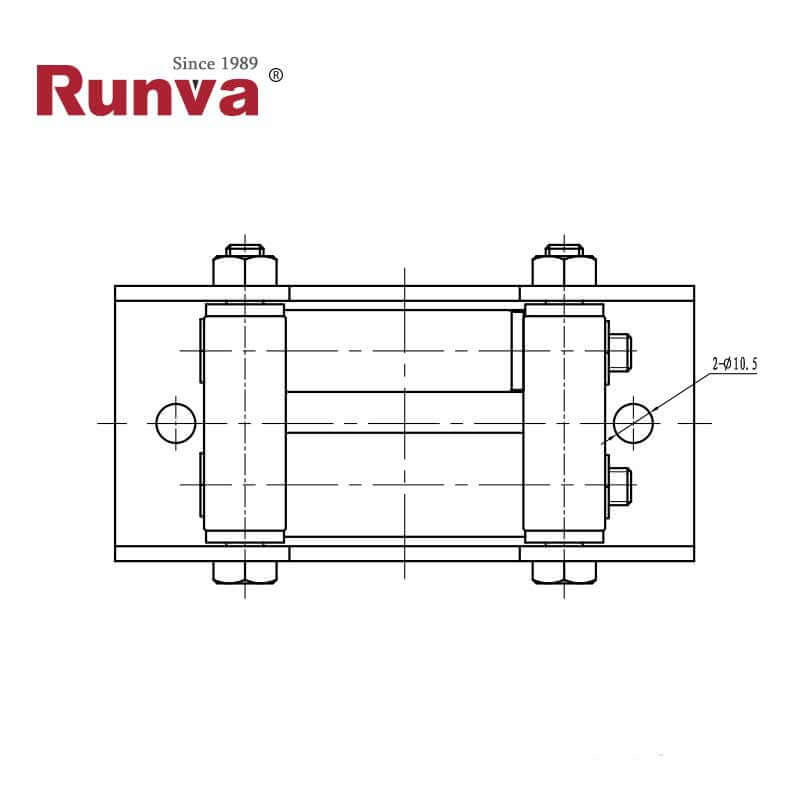 Guida a rulli in acciaio inossidabile Runva per verricelli da 2000 a 3500 lbs – immagine 2
