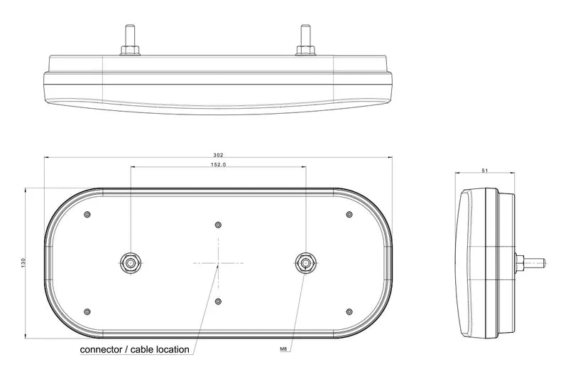 Tralert  Fristom - S<strong>inistra | Fanale posteriore a LED per camion | 12-24