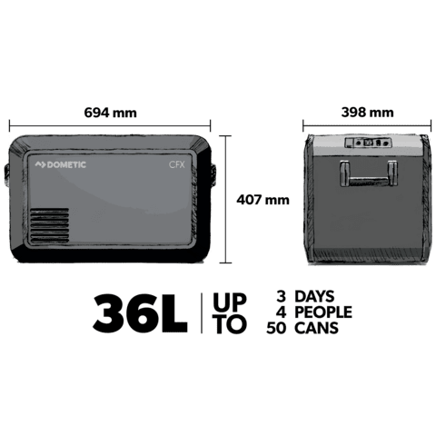 Dometic CFX3 35 Portable compressor refrigerator, 36 l