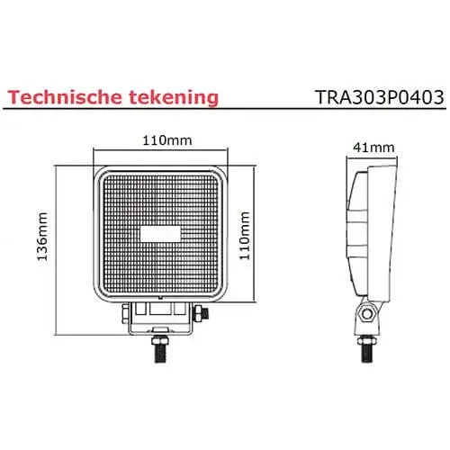 Fanale da lavoro a LED, 1500 lumen, 9-36 V, cavo 40 cm – Tralert – immagine 6