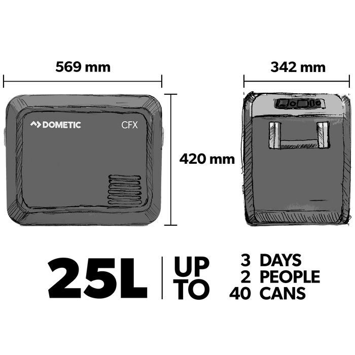 Dometic CFX3 25 Portable compressor refrigerator, 25 l