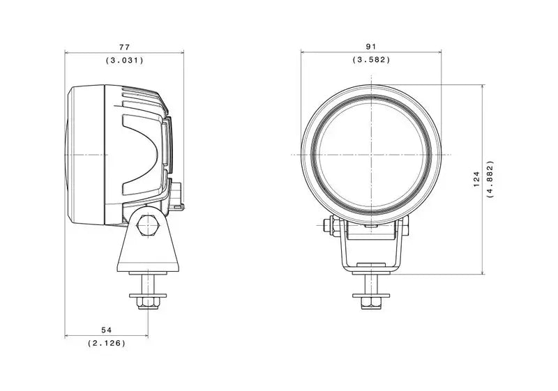 Lampada da lavoro LED ABL rotonda 1000 lumen, 14 W, IP69K, connettore Deutsch – Vignal – immagine 3