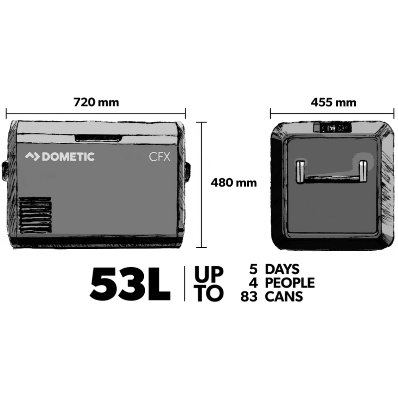 Dometic CFX3 55IM Frigorifero portatile a compressore con fabbricatore di ghiaccio, 53 l
