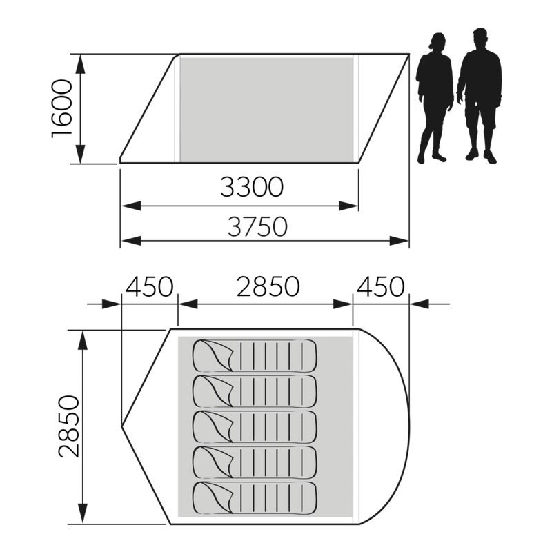 Dometic Reunion FTG 5X5 REDUX - Tenda gonfiabile 5 persone