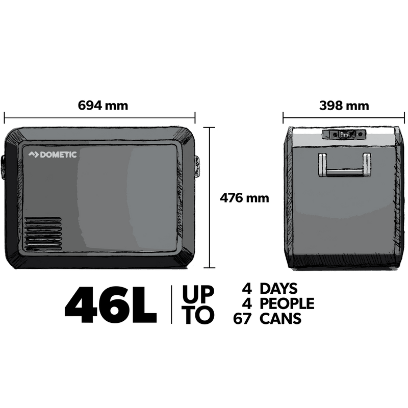 Dometic CFX3 45 Portable compressor refrigerator, 46 l