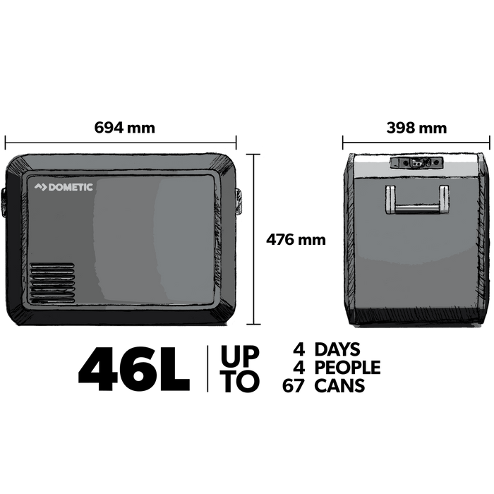 Dometic CFX3 45 Portable compressor refrigerator, 46 l