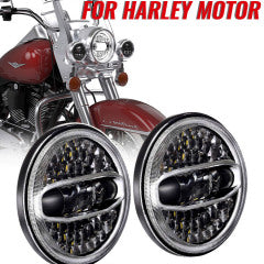FARO LED "HENRY" 7 POLLICI OTTICA RIFLETTENTE DRL E HALO