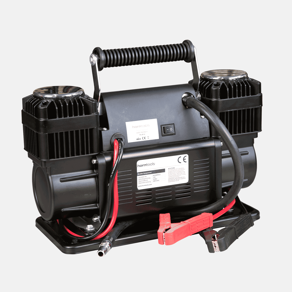 Compressore Horntools Hercules I bicilindro 300 l/min 8 bar 24 V