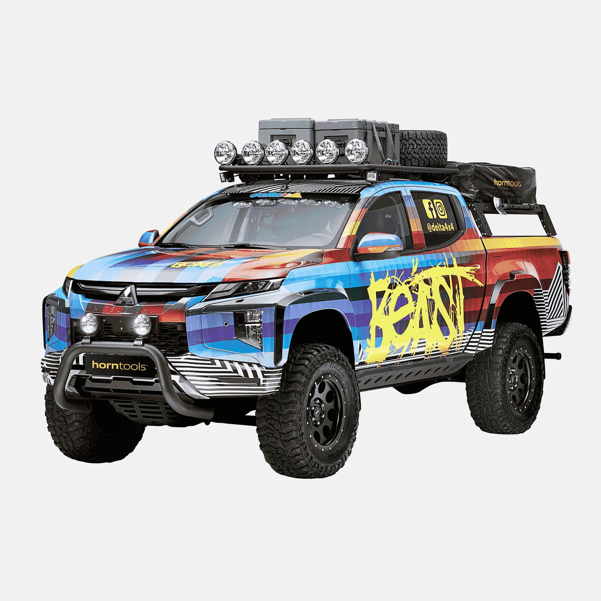 Rockslider Horntools Lapis in alluminio – Mitsubishi L200 doppia cabina